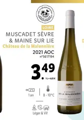 Lidl Muscadet Sevre & Maine Sur Lie offre
