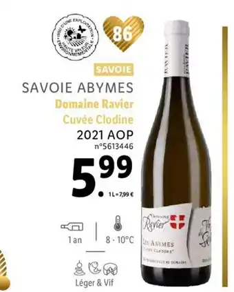 Lidl Savoie Abymes Domaine Ravier offre
