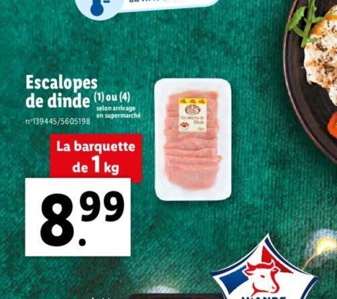Promo Escalopes De Dinde chez Lidl