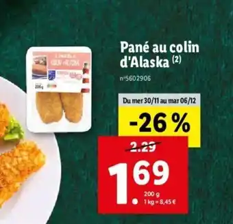 Lidl Pane Au Colin D'Alaska offre