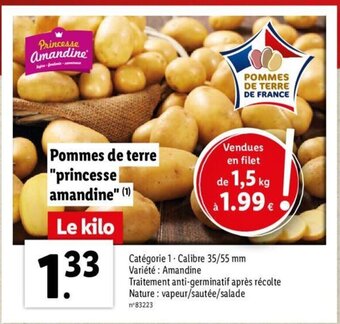 Lidl Pommes De Terre "Princesse Amandine" offre
