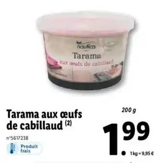 Lidl Tarama Aux Oeufs De Cabillaud offre