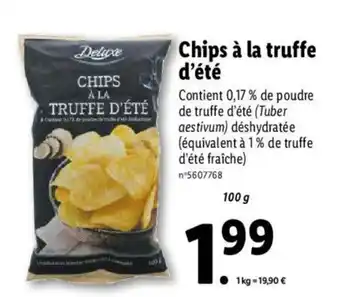 Lidl Chips A La Truffe D'Ete offre
