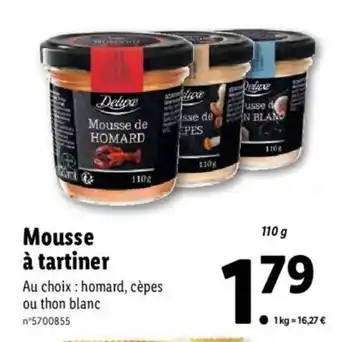 Lidl Mousse A Tartiner offre