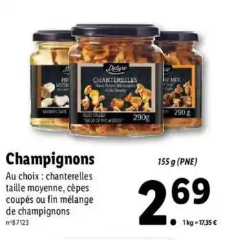 Lidl Champignons offre