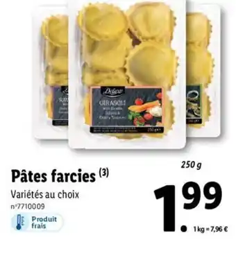 Lidl Pates Farcies offre