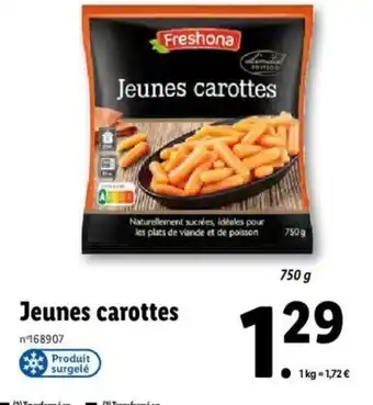 Lidl Jeunes Carottes offre