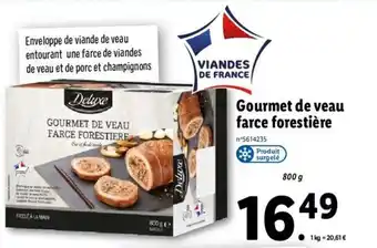 Lidl Gourmet De Veau Farce Forestiere offre