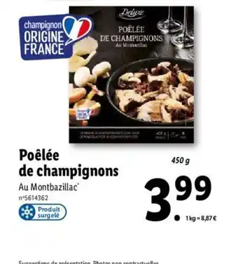 Lidl Poelee De Champignons offre