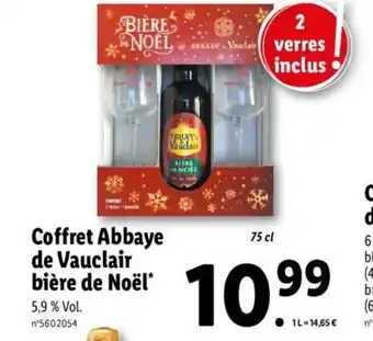 Lidl Coffret Abbaye De Vauclair Biere De Noel offre