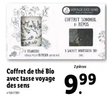 Lidl Coffret De The Bio Avec Tasse Voyage Des Sens offre