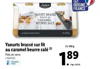 Lidl Yaourts Brasse Sur Lit Au Caramel Beurre SALE offre