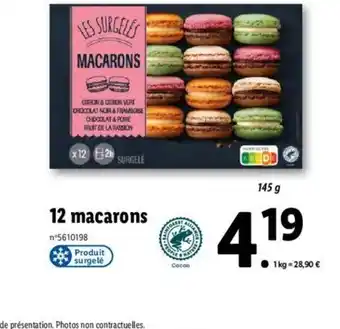 Lidl 12 Macarons offre