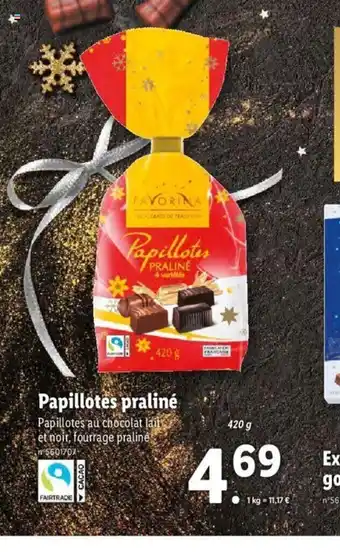 Lidl Papillotes Praline offre