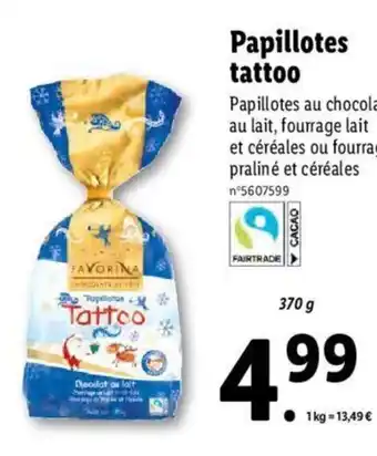 Lidl Papillotes Tattoo offre