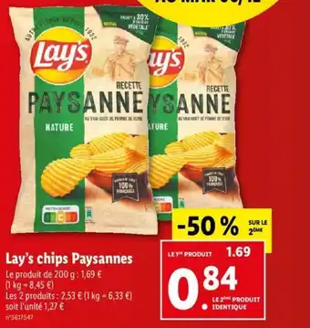 Lidl Lay's Chips Paysannes offre