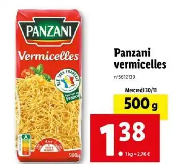 Lidl Panzani Vermicelles offre