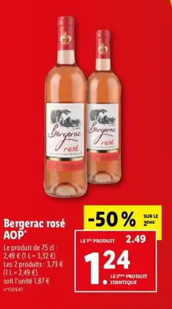 Lidl Bergerac Rose Aop offre