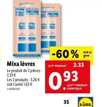 Lidl Mixa Levres offre