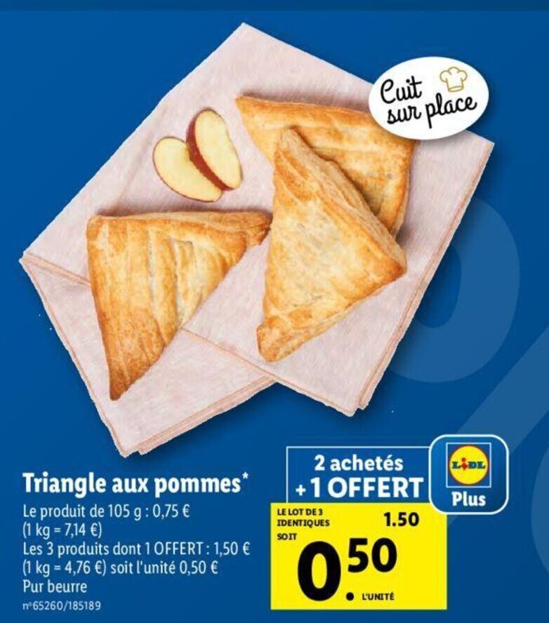 Promo Triangle Aux Pommes chez Lidl