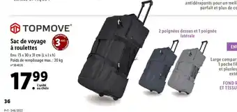 Lidl Sac De Voyage A Roulettes offre