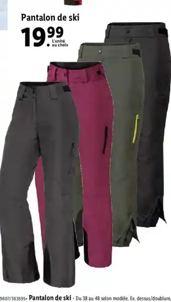 Promo Pantalon De Ski chez Lidl