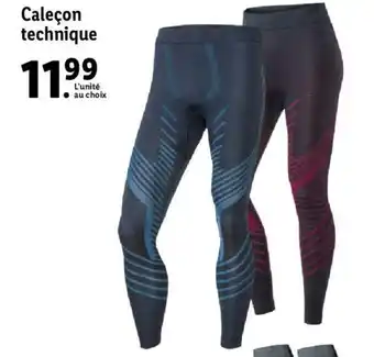 Lidl Calecon Technique offre