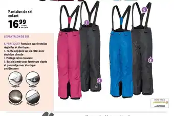 Lidl Pantalon De Ski Enfant offre