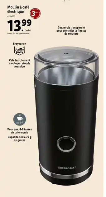 Lidl Moulin A Cafe Electrique offre