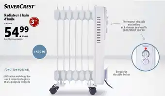 Lidl SilverCrest Radiateur A Bain D'Huile offre