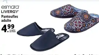 Lidl Esmara Livergy Pantoufles Adulte offre