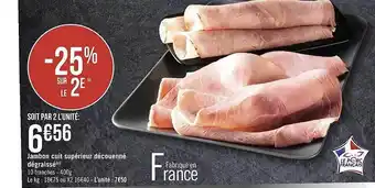 Casino Supermarchés Jambon cuit supérieur découenné dégraissé offre