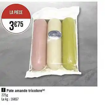 Casino Supermarchés Pâte amande tricolore offre