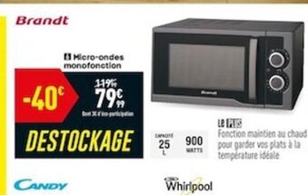 Conforama Micro-ondes monofonction offre