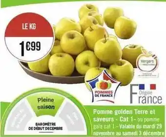 Géant Casino Pomme golden terre et saveurs offre