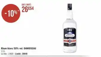 Géant Casino Rhum blanc 50% vol. damoiseau offre