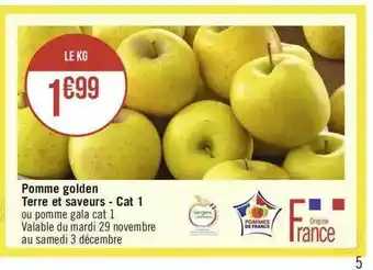 Géant Casino Pomme golden terre et saveurs - cat 1 offre