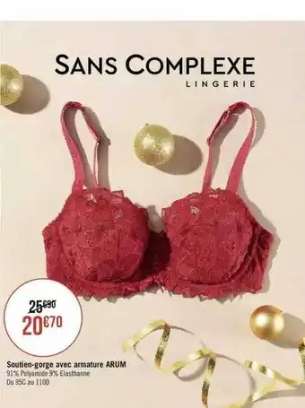 Géant Casino Soutien-gorge avec armature arum offre