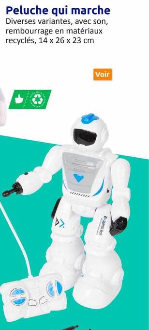 Action Peluche qui marche offre