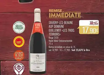 Match Savigny-lès-beaune aop domaine guillemot „les trois terroirs“ offre