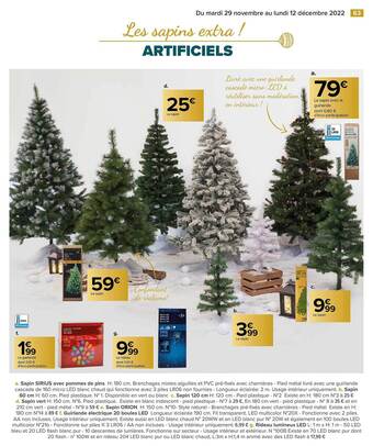 Carrefour Sapin sirius, sapin pommes de pins, sapin 60 cm, sapin 120 cm, sapin vert, sapin orion, guirlande életrique 20 boules led, ri offre