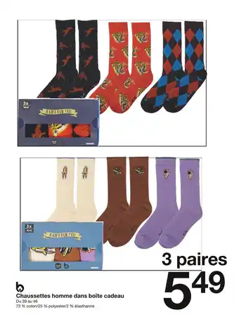 Zeeman Chaussettes homme dans boîte cadeau offre
