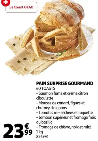 Auchan Pain surprise gourmand offre