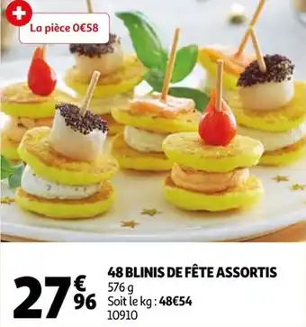 48 blinis de fĂȘte assortis