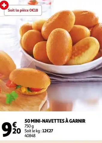 Auchan 50 mini-navettes à garnir offre