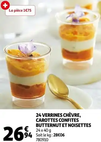 Auchan 24 verrines chèvre offre