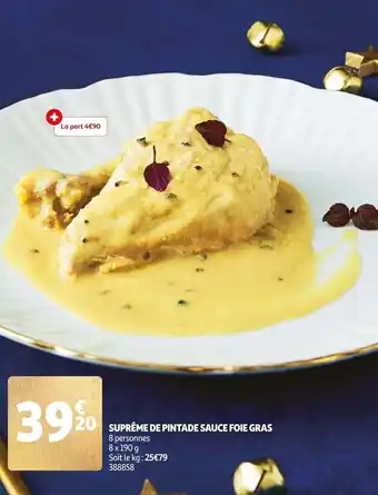 Suprême de pintade sauce foie gras