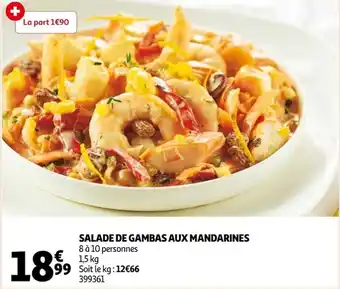Auchan Salade de gambas aux mandarines offre