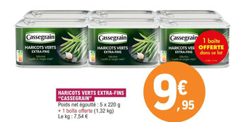 E.Leclerc Haricots verts extra-fins "CASSEGRAIN" offre
