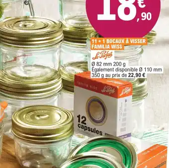E.Leclerc 11 + 1 bocaux à visser familia wiss offre
